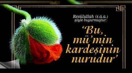 Bu, mmin kardeinin nurudur