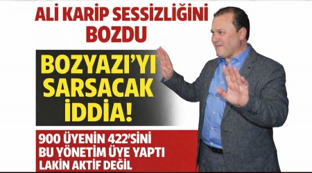 Ali Karip Sessizli�ini Bozyaz��y� Sarsacak �ddia �le Bozdu