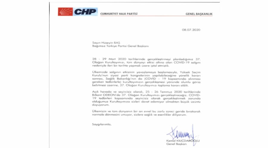 BTP lideri Batan, CHP kurultayna mesaj