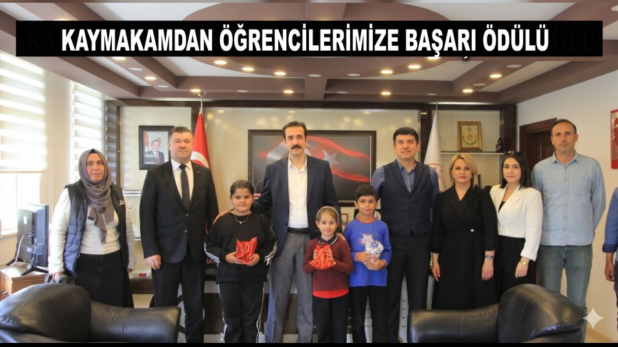 Kaymakamdan ��rencilerimize Ba�ar� �d�l�