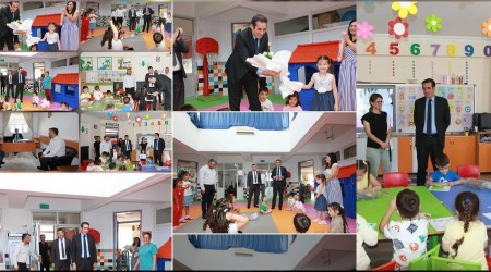 Kaymakam Anaokulunu ziyaret edip, miniklerle sohbet etti