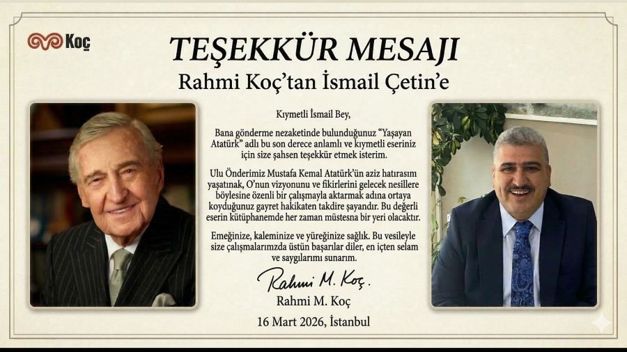 Rahmi Ko�tan �smail �etin�e Anlaml� Mesaj