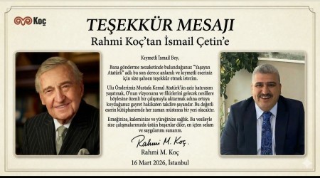 Rahmi Ko�tan �smail �etin�e Anlaml� Mesaj