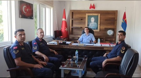 Kaymakamdan le Jandarma Komutanna ziyaret
